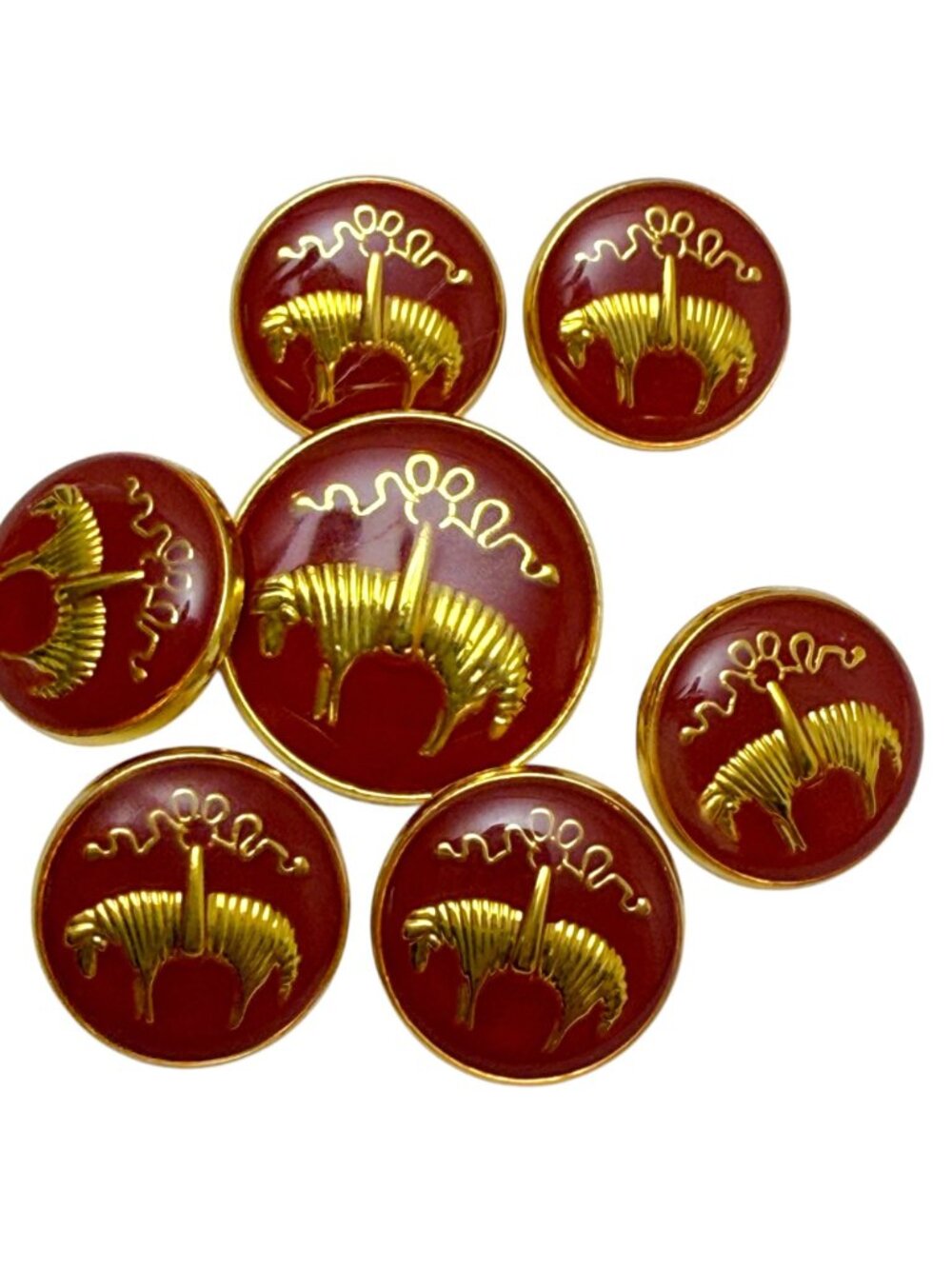 Brooks Brothers Red Logo Blazer Buttons 7pc 5/8" - 3/4" Golden Fleece Sheep